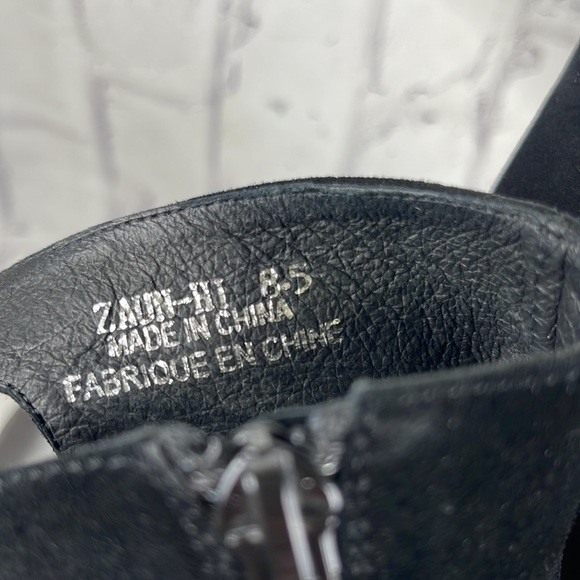 Jeffrey Campbell Zaun-Hi Black Suede Lace-Up Block Heel Round Toe Hi Ankle Pumps - Picture 8 of 13